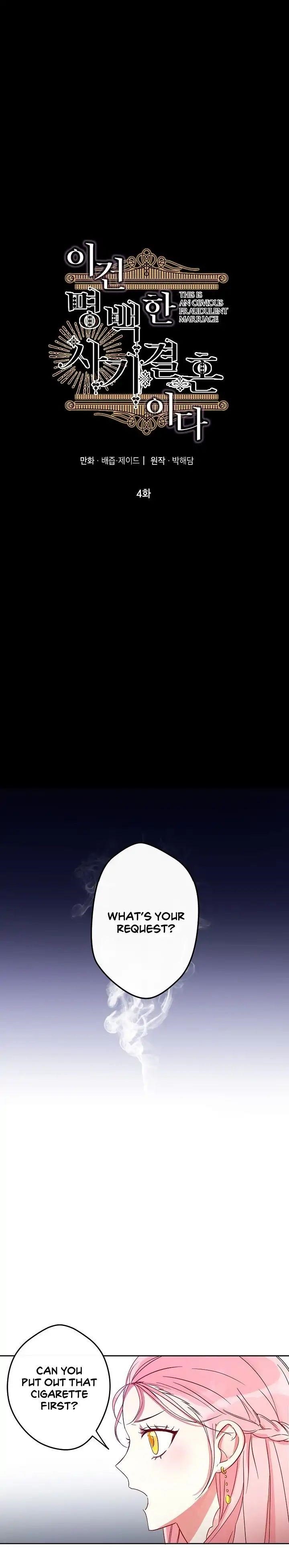 This is an Obvious Fraudulent Marriage - Chapter 4 Page 1